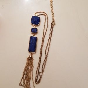 Blue and gold necklace